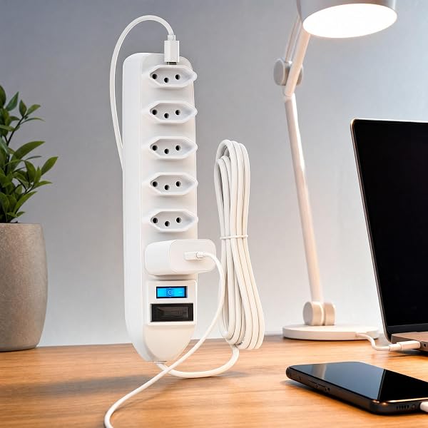 Extensão Elétrica Globi IMP 6 Tomadas
